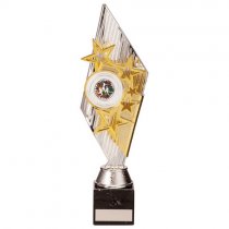 Pizzazz Plastic Trophy | Silver & Gold | 300mm | E4294C