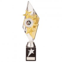 Pizzazz Plastic Trophy | Silver & Gold | 325mm | S25