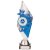 Pizzazz Plastic Trophy | Silver & Blue | 270mm | S9 - TR20521A