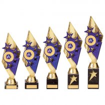 Pizzazz Plastic Trophy | Gold & Purple | 270mm | G9
