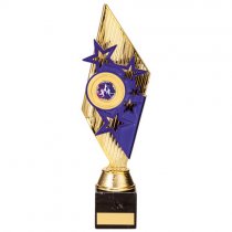 Pizzazz Plastic Trophy | Gold & Purple | 300mm | E4293C