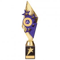 Pizzazz Plastic Trophy | Gold & Purple | 325mm | G25
