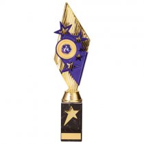 Pizzazz Plastic Trophy | Gold & Purple | 350mm | G25