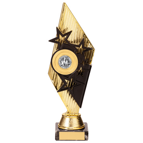 Pizzazz Plastic Trophy | Gold & Black | 270mm | G9