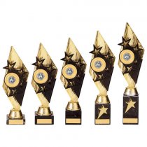Pizzazz Plastic Trophy | Gold & Black | 325mm | G25