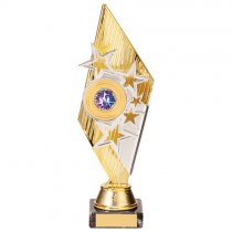 Pizzazz Plastic Trophy | Gold & Silver | 270mm | G9