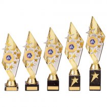 Pizzazz Plastic Trophy | Gold & Silver | 270mm | G9