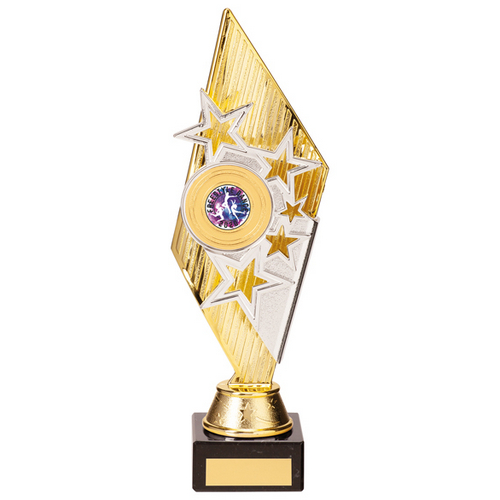 Pizzazz Plastic Trophy | Gold & Silver | 280mm | G25