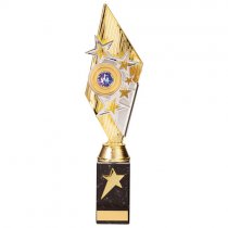 Pizzazz Plastic Trophy | Gold & Silver | 350mm | G25