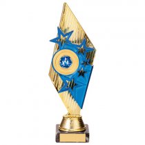 Pizzazz Plastic Trophy | Gold & Blue | 270mm | G9