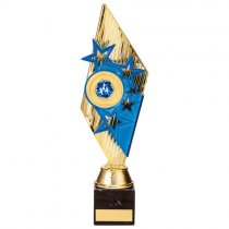 Pizzazz Plastic Trophy | Gold & Blue | 300mm | E4293C