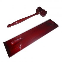 Justice Rosewood Gloss Hammer & Gavel Trophy | 110x305mm | G7