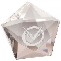 Dynamic Pentangle Crystal Trophy | 80mm |