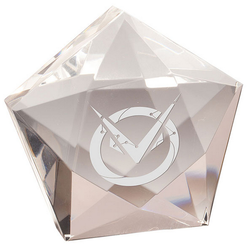 Dynamic Pentangle Crystal Trophy | 80mm |