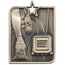 Centurion Star Running Medal | Gold | 53 x 40mm