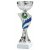 Foxie Silver & Blue Bowl Trophy | Metal Bowl | 190mm | S6 - 1637E