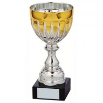 Jet Silver & Black Bowl Trophy | Metal Bowl | 210mm | S24