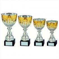Jet Silver & Black Bowl Trophy | Metal Bowl | 210mm | S24