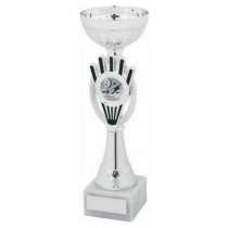 Strike Silver & Black Bowl Trophy | Metal Bowl | 215mm | S6