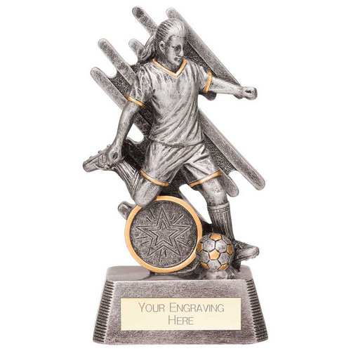 Focus Womens Football Trophy | Silver | 130mm | G24