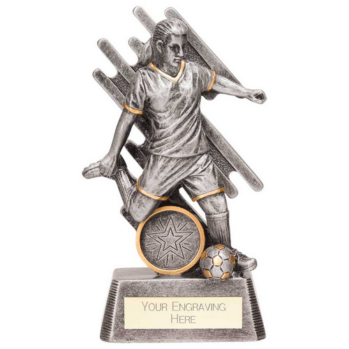 Focus Womens Football Trophy | Silver | 150mm | G24