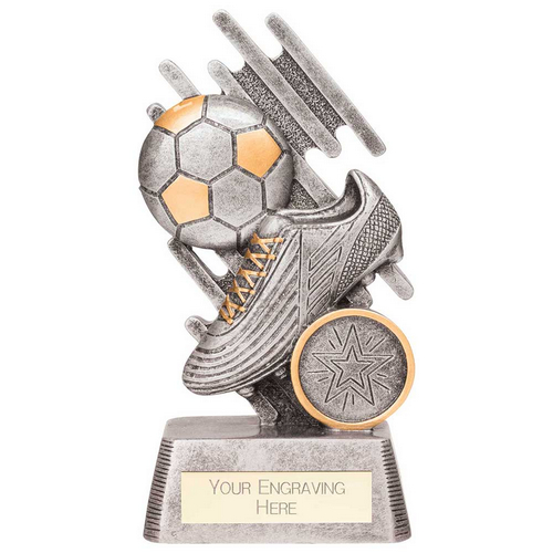 Focus Football Boot & Ball Trophy Silver | 130mm | G24