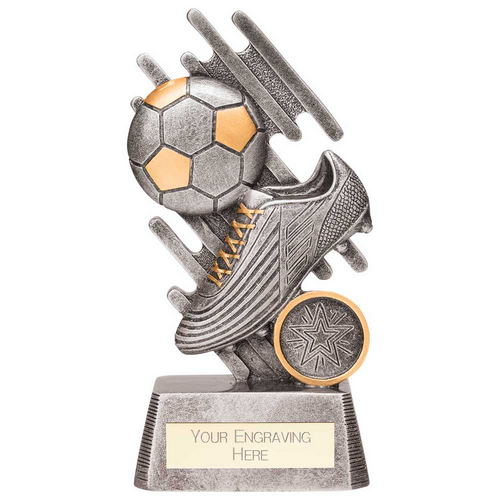 Focus Football Boot & Ball Trophy Silver | 150mm | G24