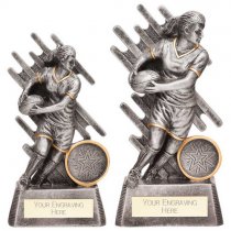 Focus Rugby Female Trophy Silver | 130mm | G24
