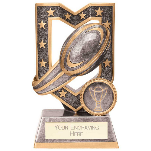Apex Rugby Trophy | Antique Silver | 120mm | G7