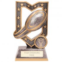 Apex Rugby Trophy | Antique Silver | 140mm | G25