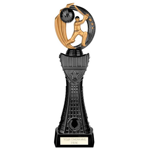 Renegade Heavyweight Cricket Trophy | Black | 335mm | G9