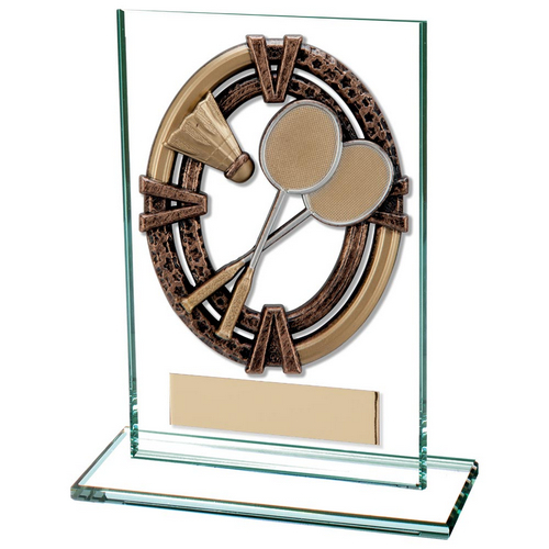 Maverick Legacy Badminton Jade Glass Trophy | 125mm |