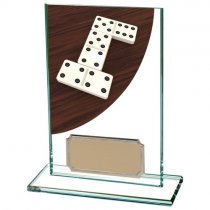 Colour Curve Dominoes Jade Glass Trophy | 125mm |