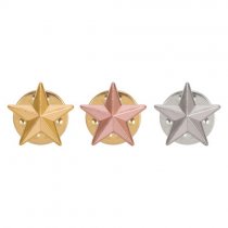 3D Silver Star Pin Badge | 12mm |