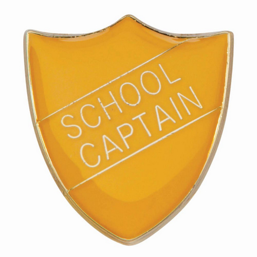 Scholar Pin Badge School Captain Yellow | 25mm |
