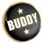 Heritage Buddy Pin Badge | Black & Gold | 20mm |  - SB19031B