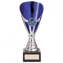 Rising Stars Premium Plastic Trophy | Silver & Blue | 185mm | S24