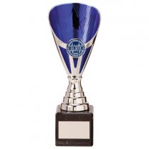 Rising Stars Premium Plastic Trophy | Silver & Blue | 200mm | E4294C