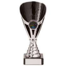 Rising Stars Premium Plastic Trophy | Silver & Black | 170mm | S7