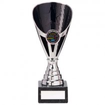 Rising Stars Premium Plastic Trophy | Silver & Black | 185mm | S24