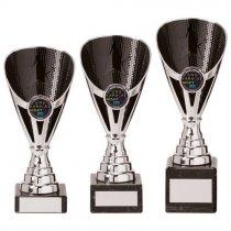 Rising Stars Premium Plastic Trophy | Silver & Black | 185mm | S24