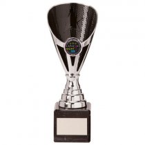 Rising Stars Premium Plastic Trophy | Silver & Black | 200mm | E4294B