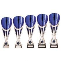 Rising Stars Deluxe Plastic Lazer Cup | Silver & Blue | 295mm | S7