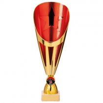 Rising Stars Deluxe Plastic Lazer Cup | Gold & Red | 295mm | G7
