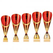 Rising Stars Deluxe Plastic Lazer Cup | Gold & Red | 295mm | G7
