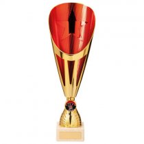 Rising Stars Deluxe Plastic Lazer Cup | Gold & Red | 315mm | G25