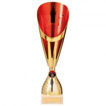 Rising Stars Deluxe Plastic Lazer Cup | Gold & Red | 335mm | G25