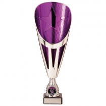 Rising Stars Deluxe Plastic Lazer Cup | Silver & Purple | 295mm | S7