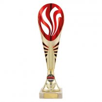 Supreme Plastic Trophy Cup | Gold & Red | 320mm | G7