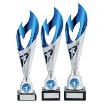 Inferno Plastic Laser Cut Cup | Silver & Blue | 265mm | S7